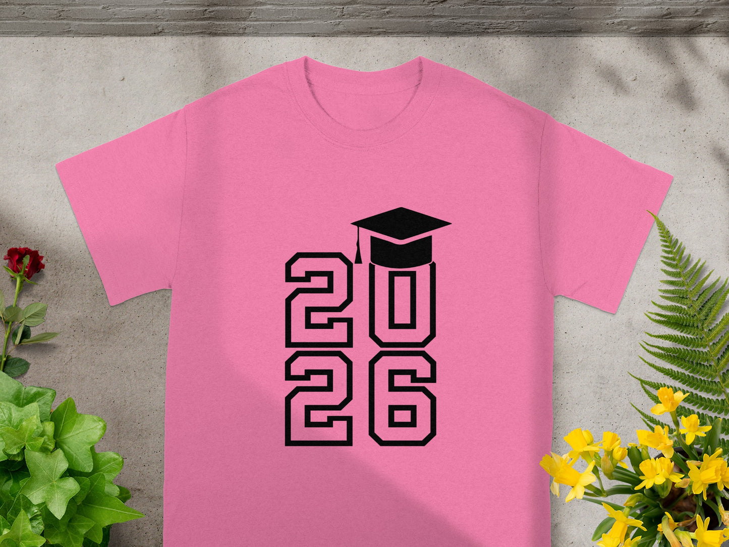 2026 Graduation Year with Cap Graphic T-Shirt