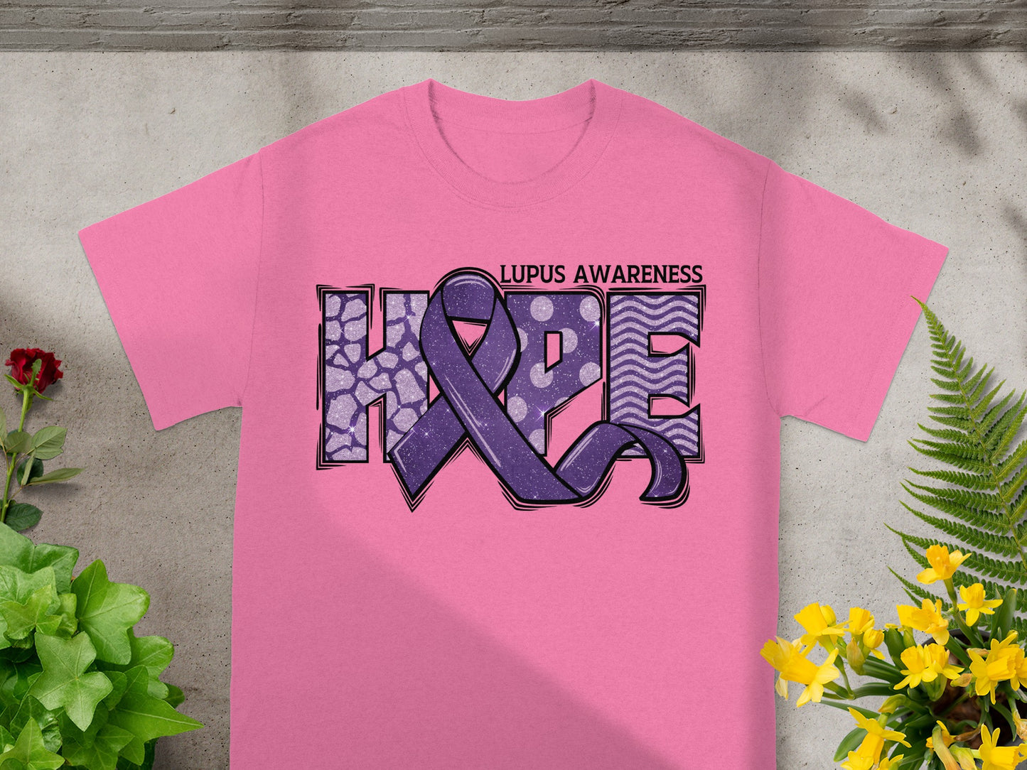 Lupus Awareness Hope Ribbon T-Shirt for Supporters