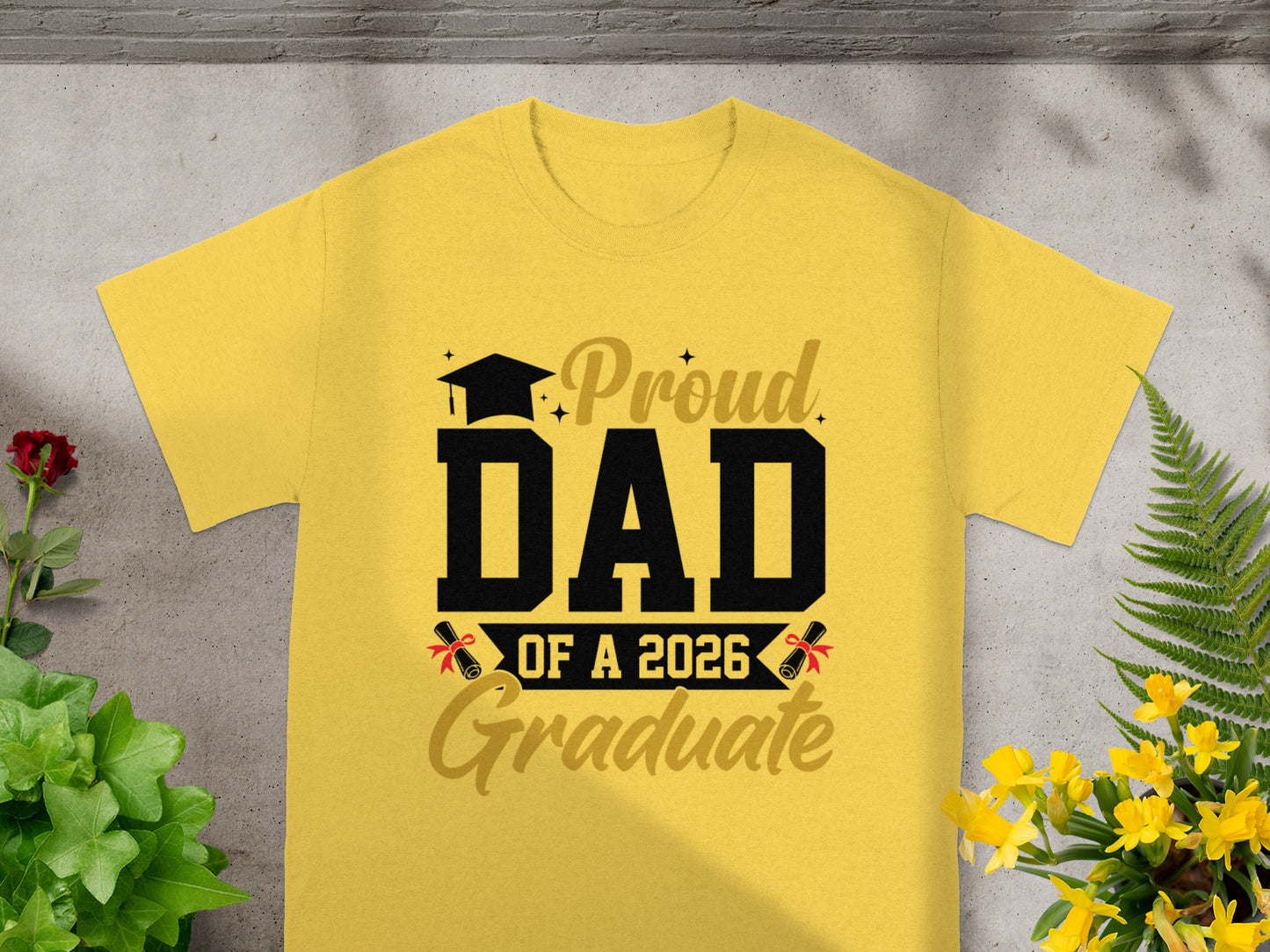 Proud Dad of a 2026 Graduate T-shirt for Dads