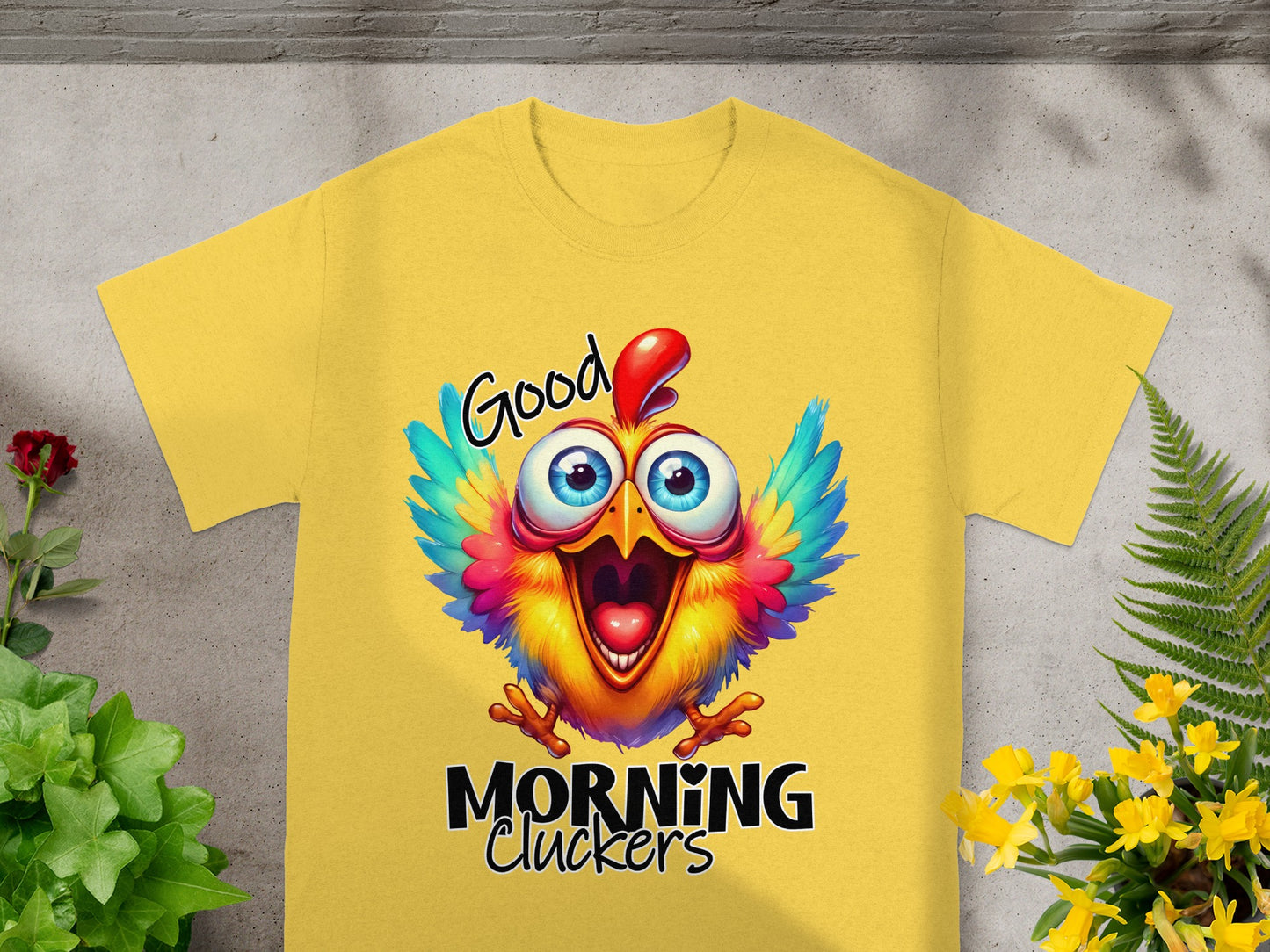 Good Morning Cluckers Funny Chicken T-Shirt