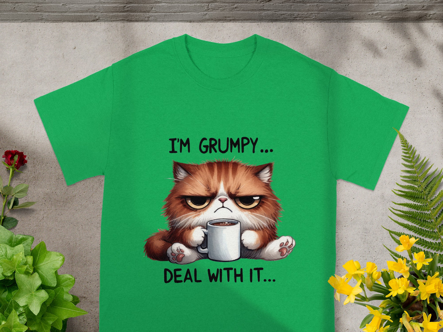 I'm Grumpy... Deal With It Cute Cat Graphic Shirt