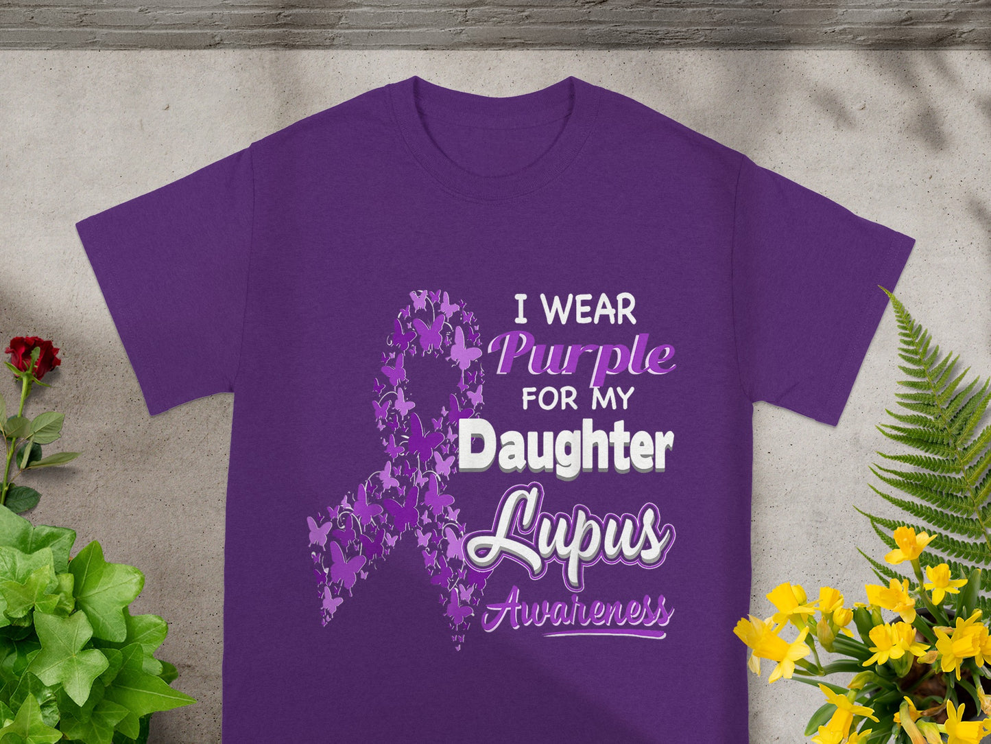 I Wear Purple For My Daughter Lupus Awareness Shirt
