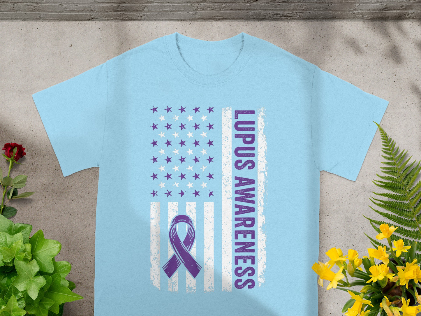 Lupus Awareness Stars and Stripes T-shirt