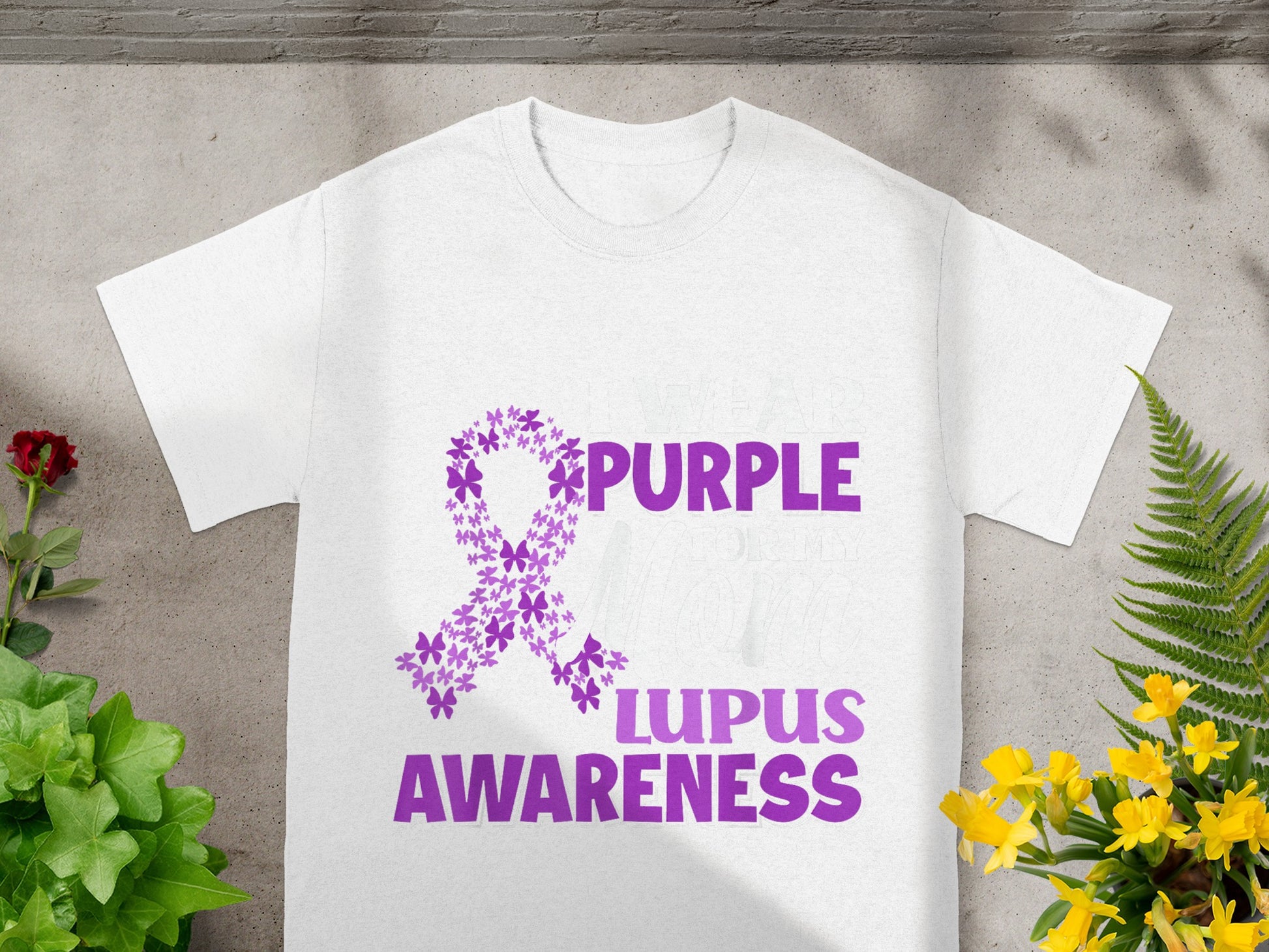 Purple Lupus Awareness T-Shirt for Charity Support