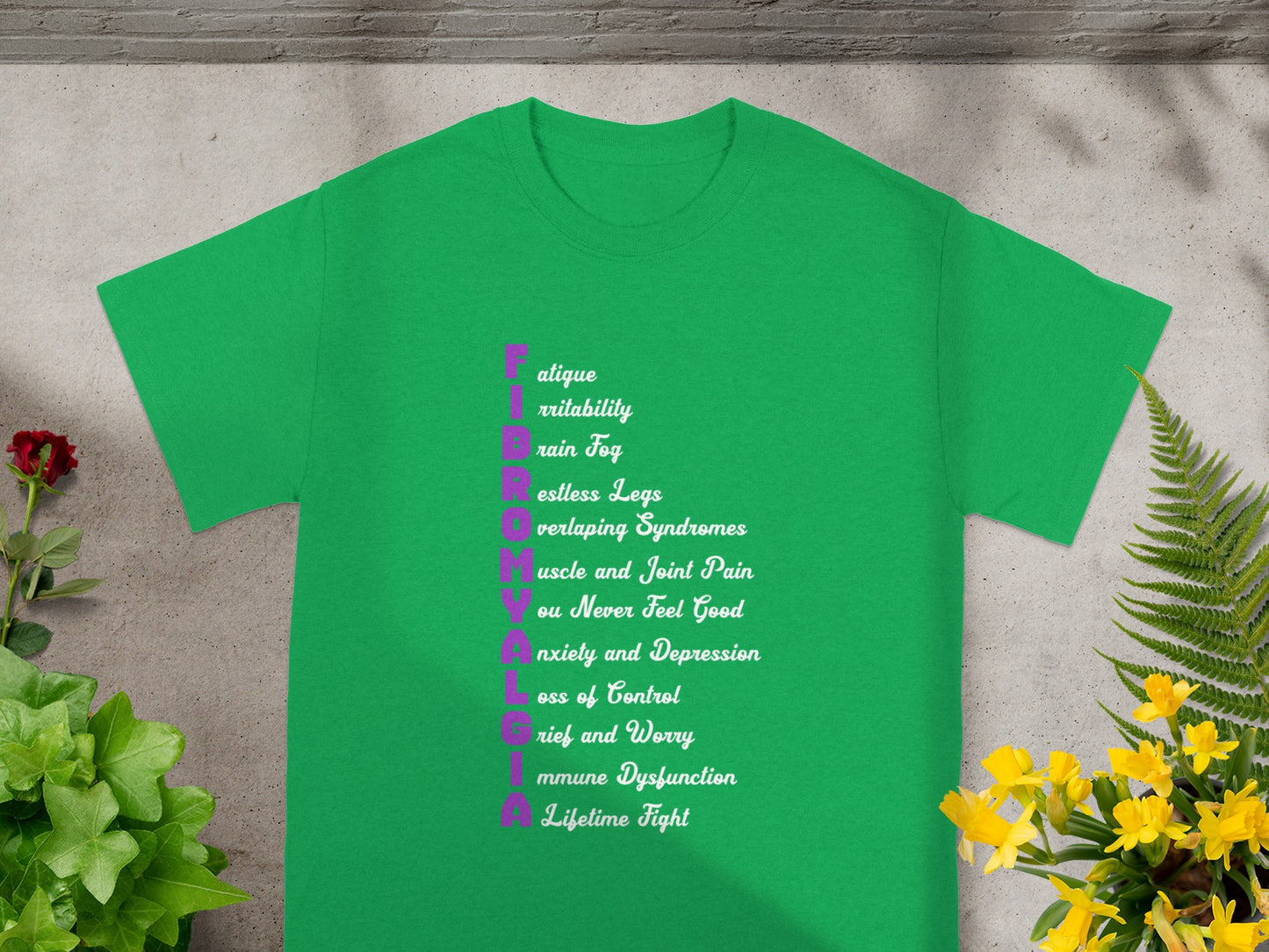 Fibromyalgia Awareness Green T-shirt