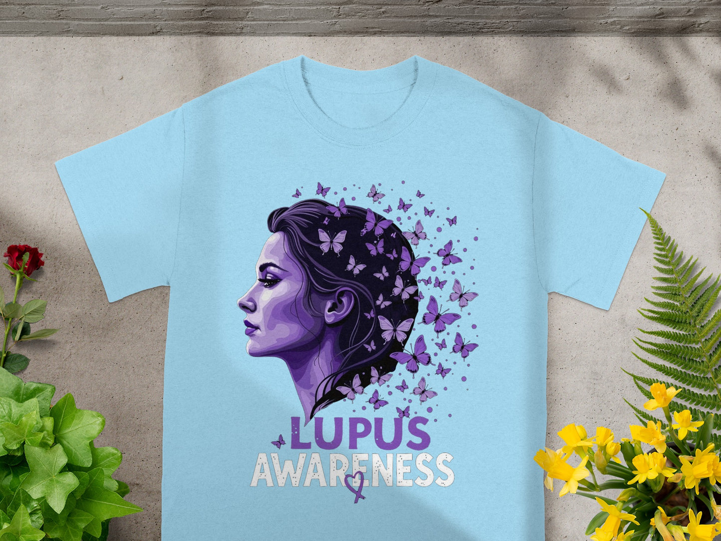 Lupus Awareness Butterfly Art Graphic T-shirt