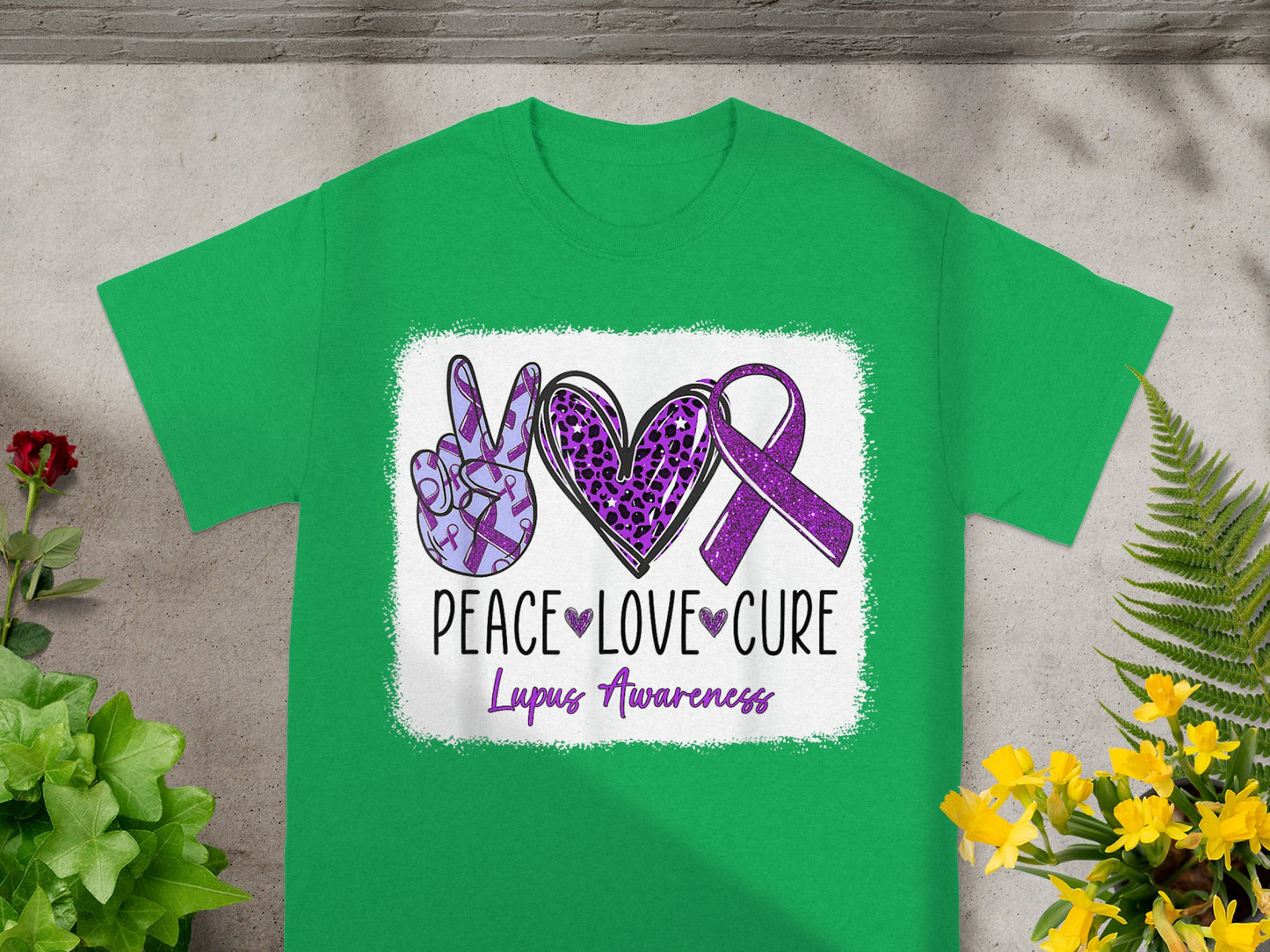 Peace Love Cure Lupus Awareness T-shirt