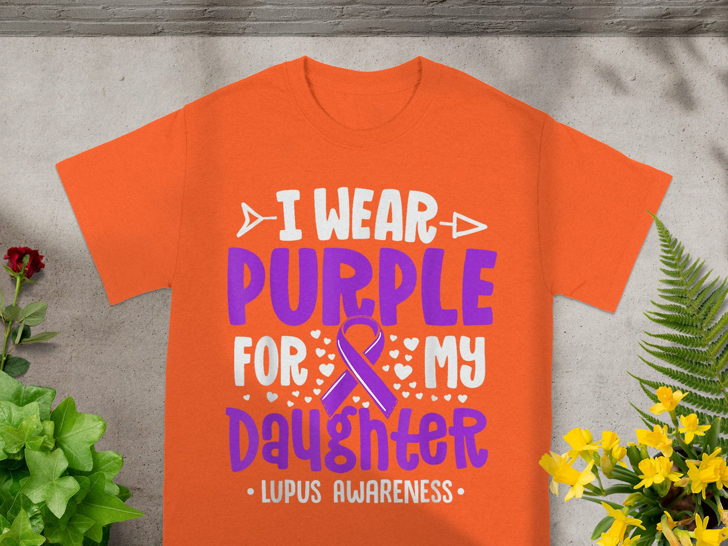 I Wear Purple For My Daughter Lupus Awareness Shirt