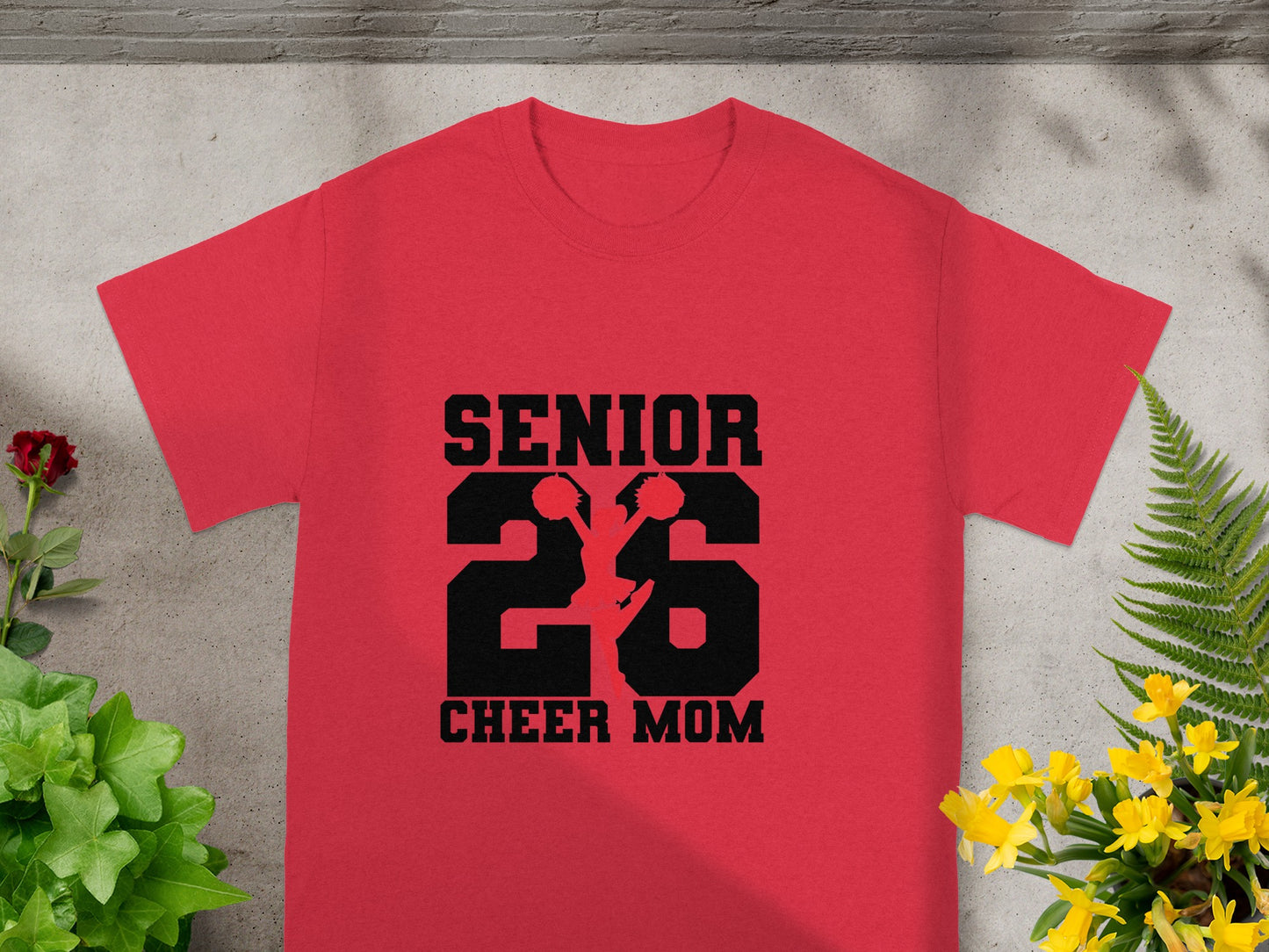 Senior 26 Cheer Mom Red T-Shirt Perfect for Sport Fans