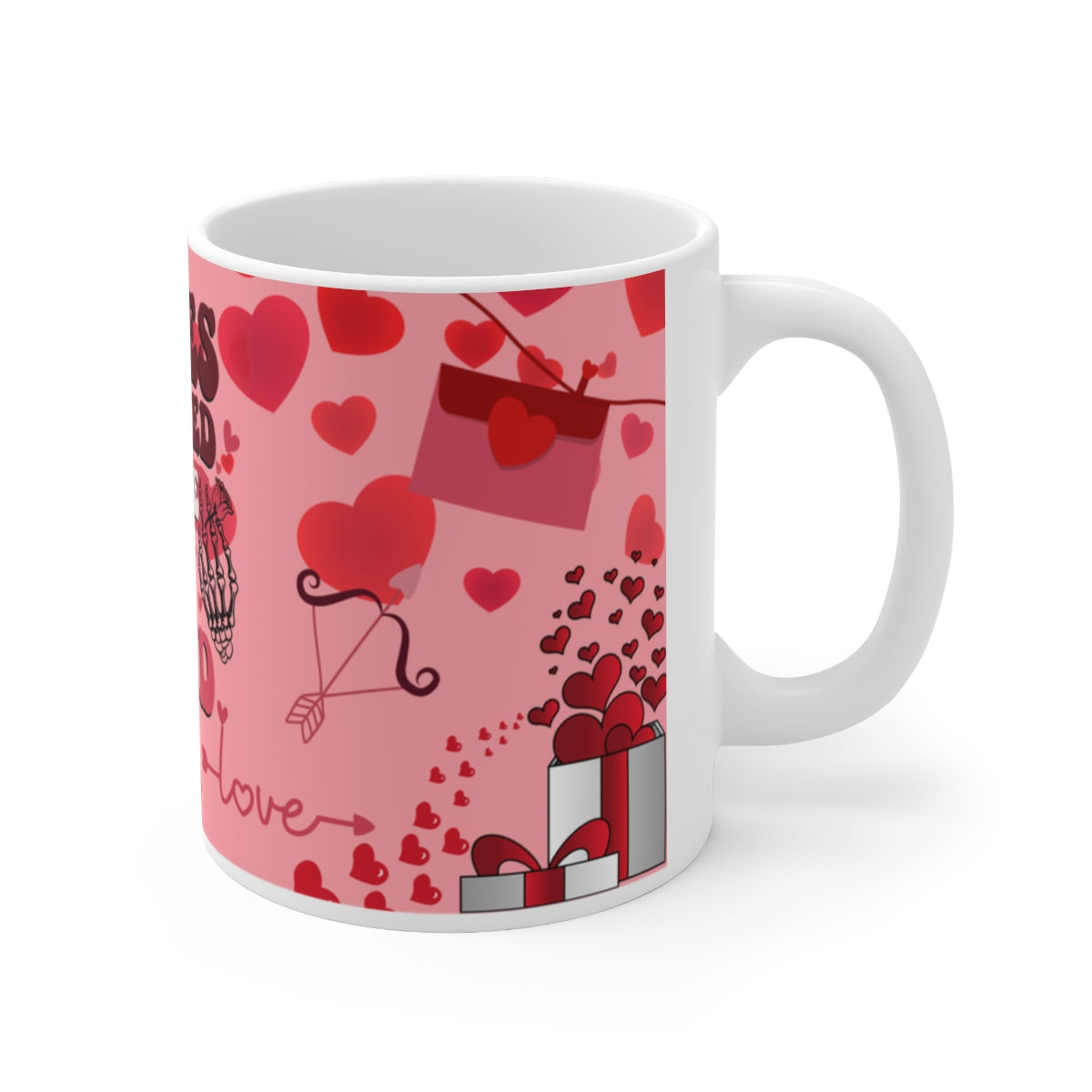 Valentine's Day Hearts and Gifts Design Mug