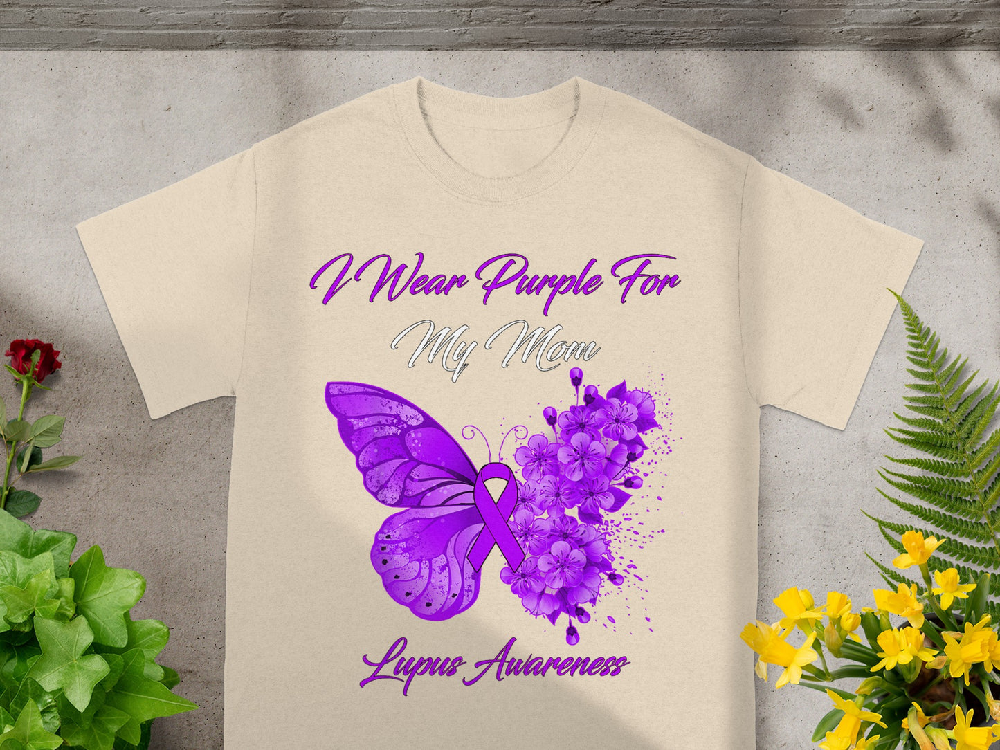 I Wear Purple for My Mom Lupus Awareness T-shirt