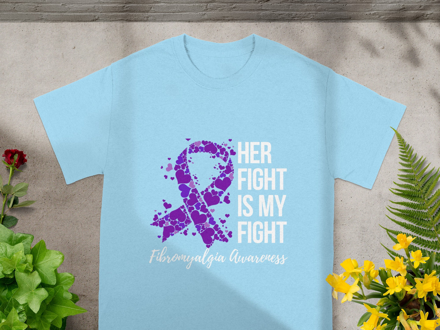 Her Fight Is My Fight Fibromyalgia Awareness Shirt