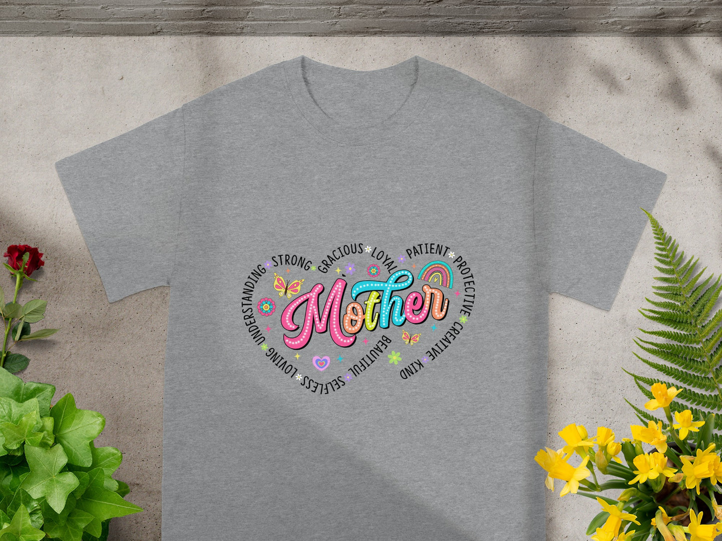 Colorful Heartwarming Mother Design T-shirt Product