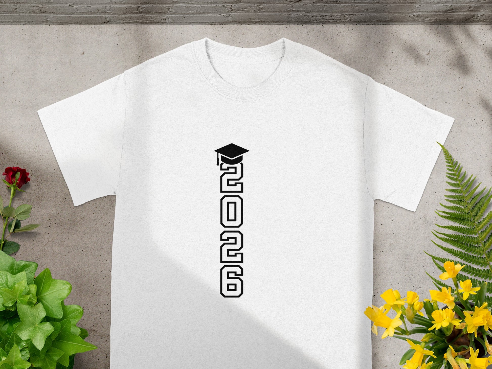 2026 Graduation Year with Cap Design T-shirt