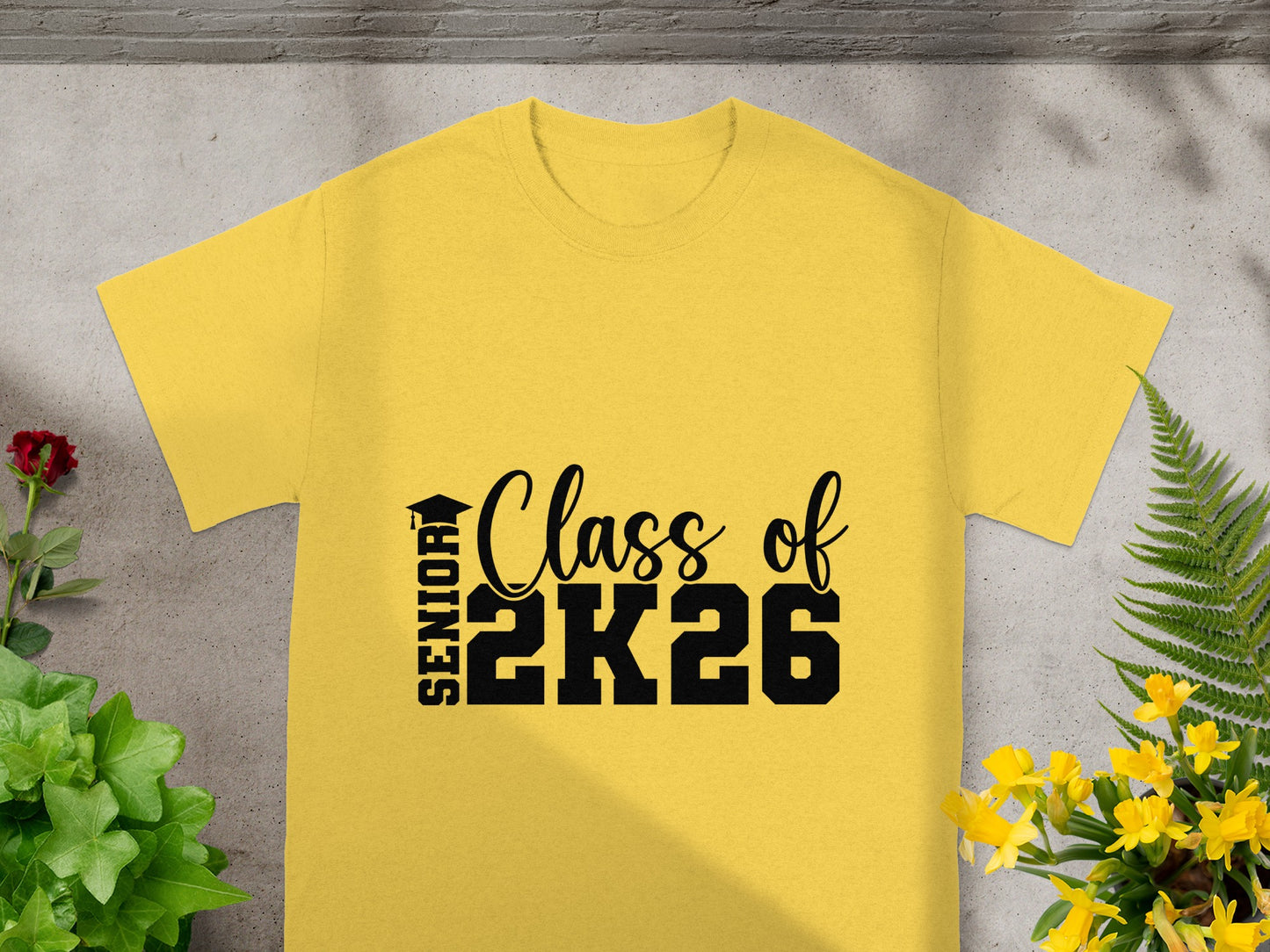 Senior Class of 2K26 Yellow T-shirt Graduation Shirt