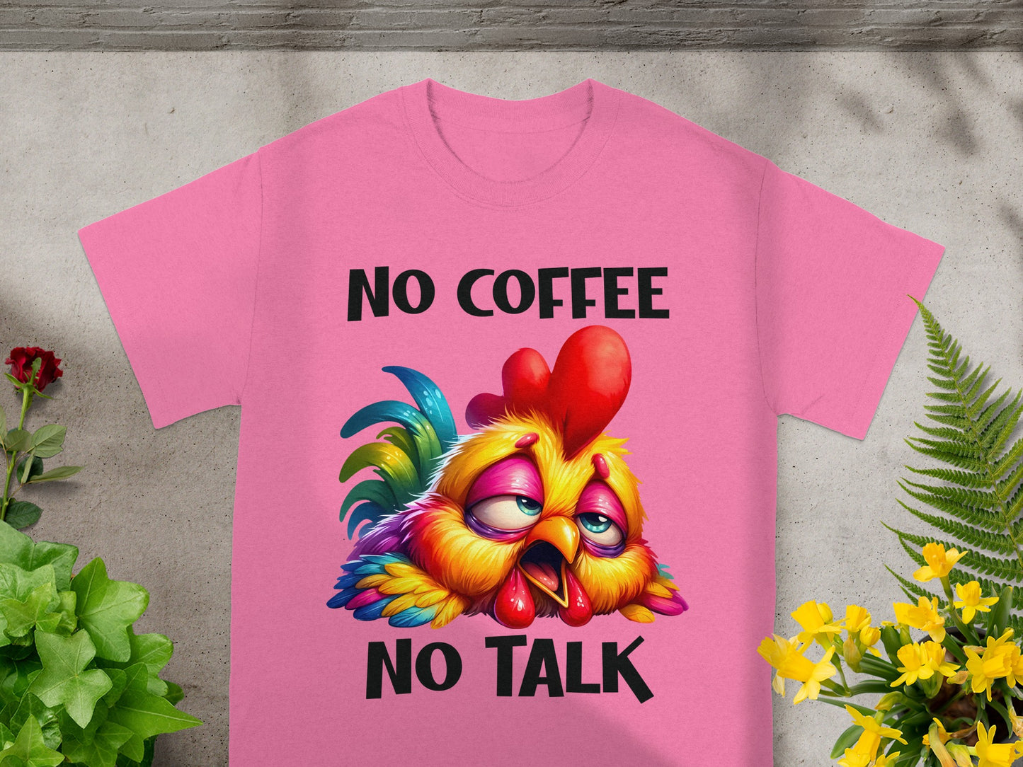 No Coffee No Talk Funny Chicken T-shirt Product