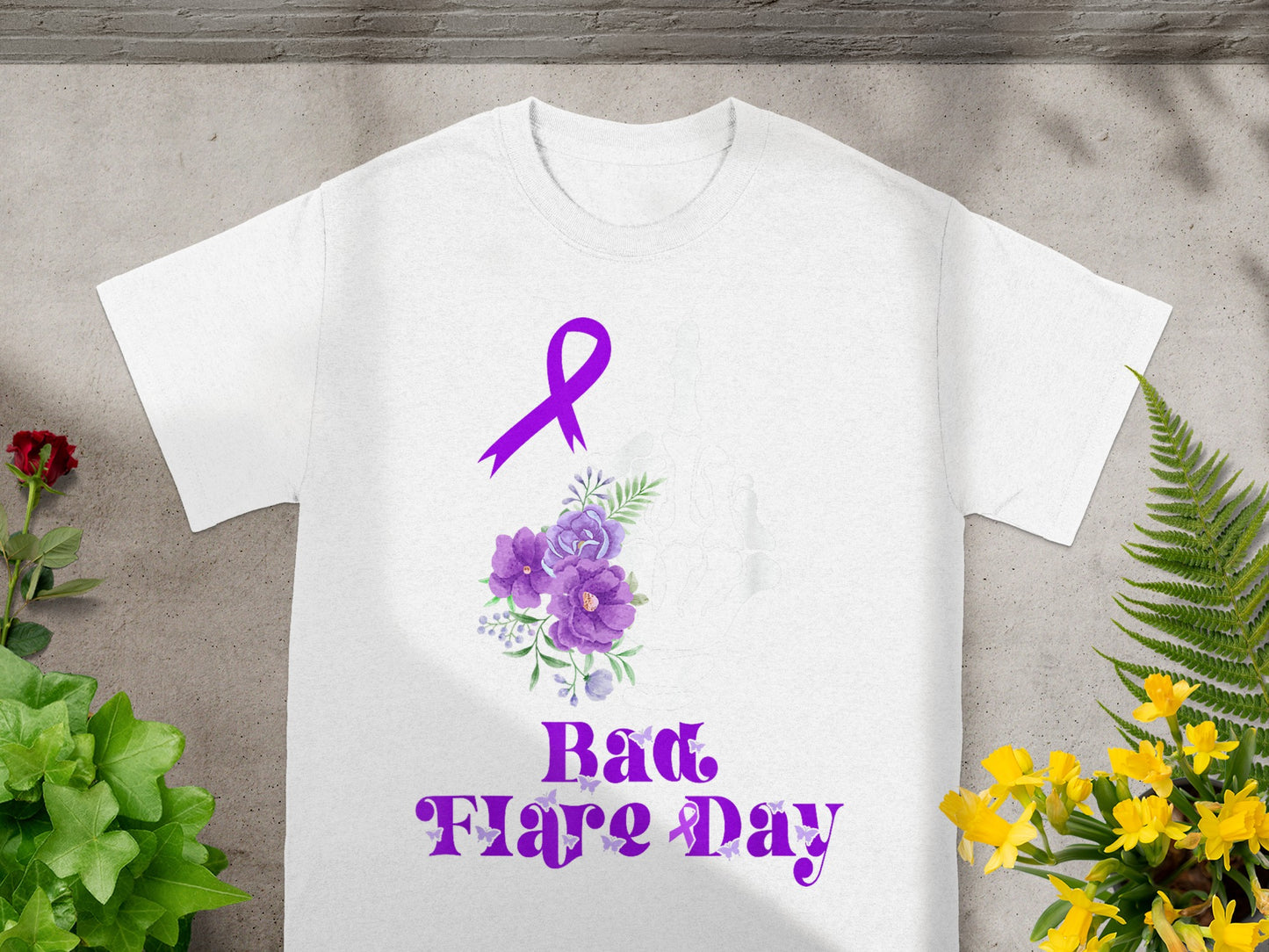 Bad Flare Day Purple Ribbon Themed T-Shirt