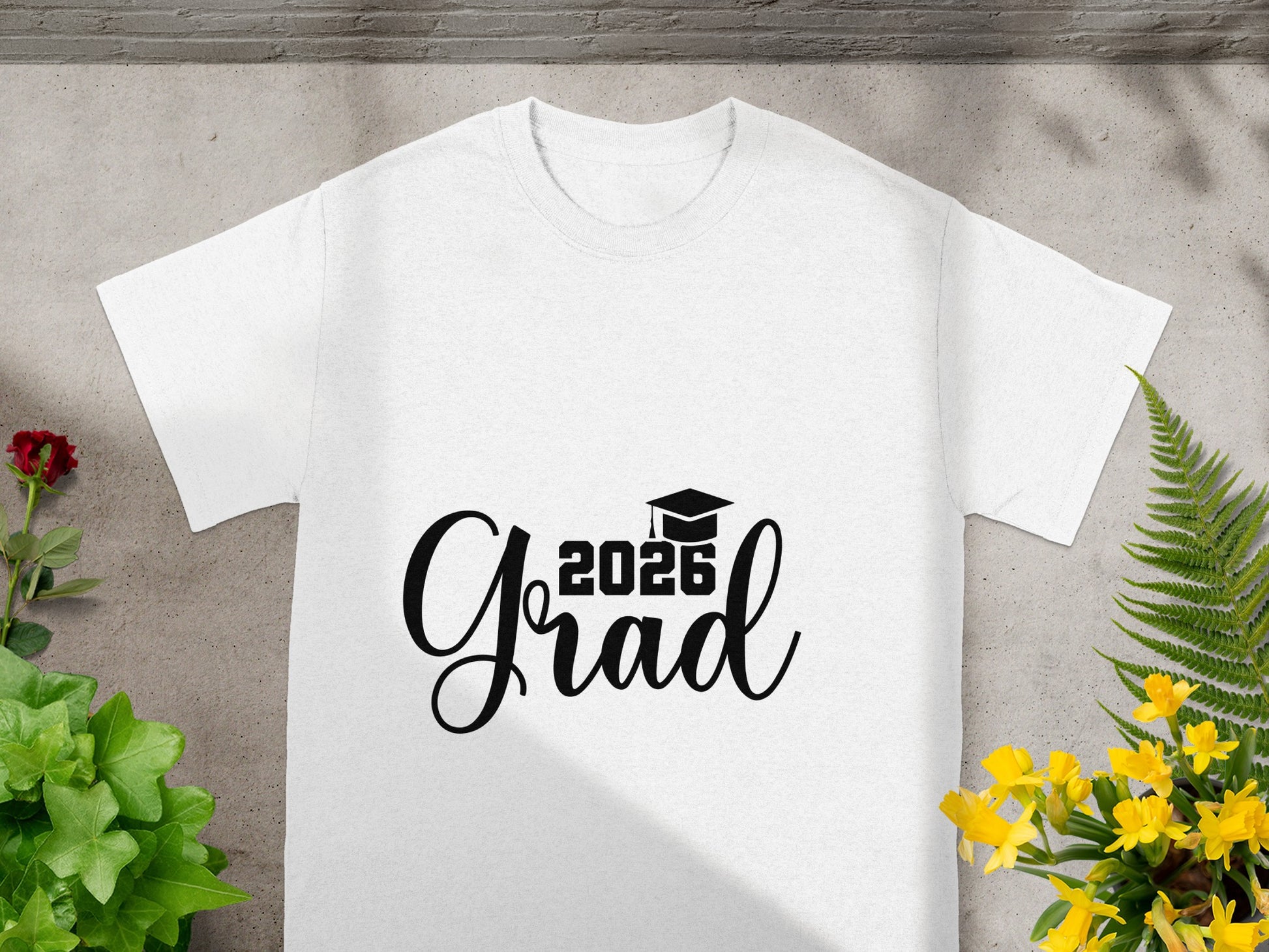 2026 Grad Shirt with Mortarboard Design Graduation Shirt