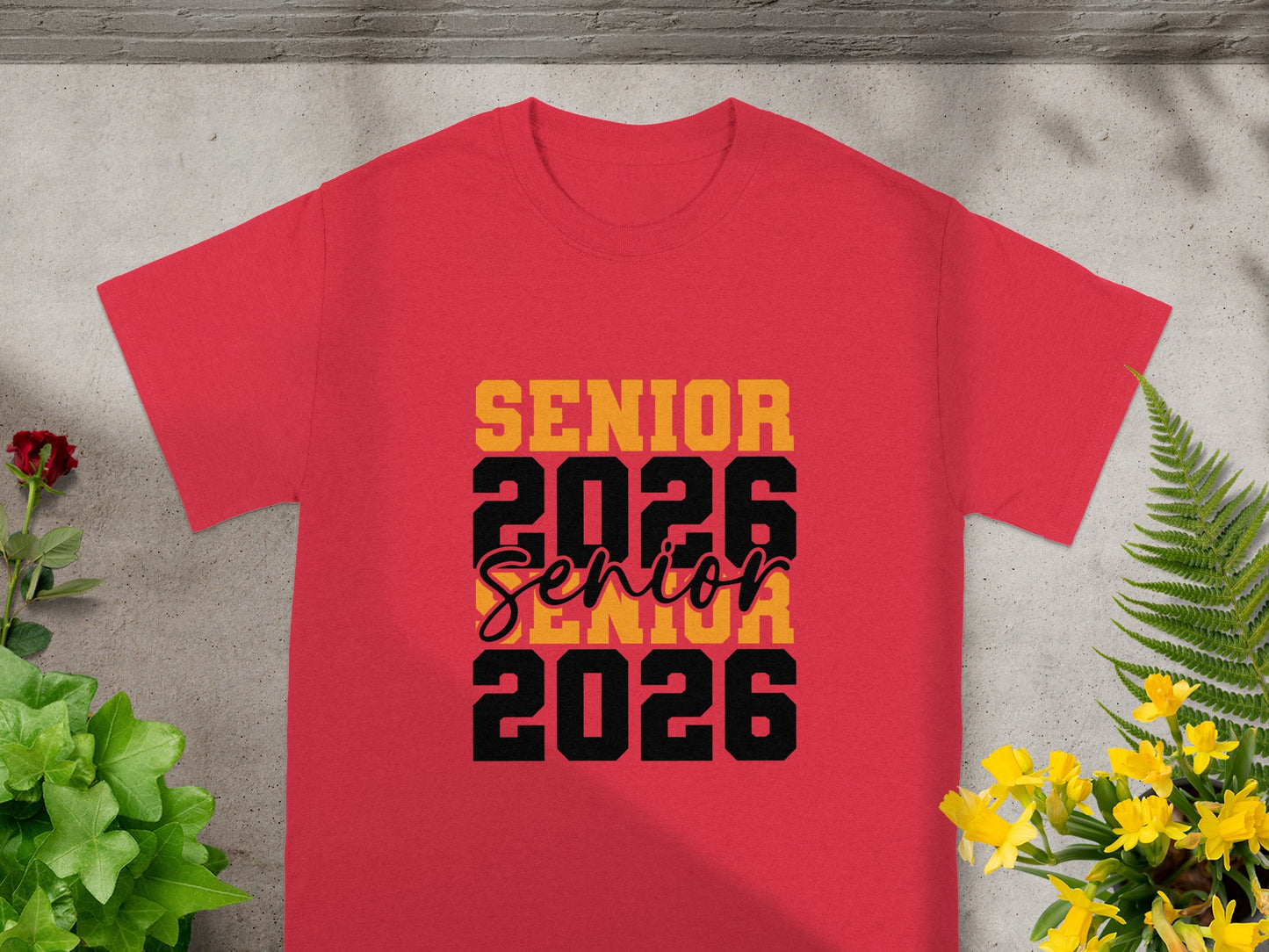 Bold Senior 2026 Graphic Graduation T-Shirt
