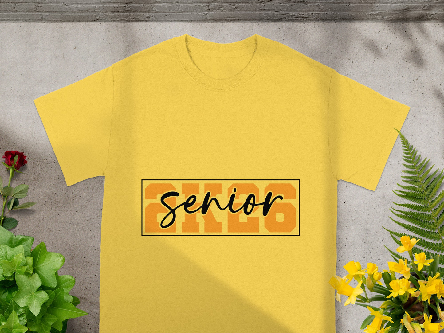 Senior 26 Graphic Design Yellow Shirt Graduation Shirt