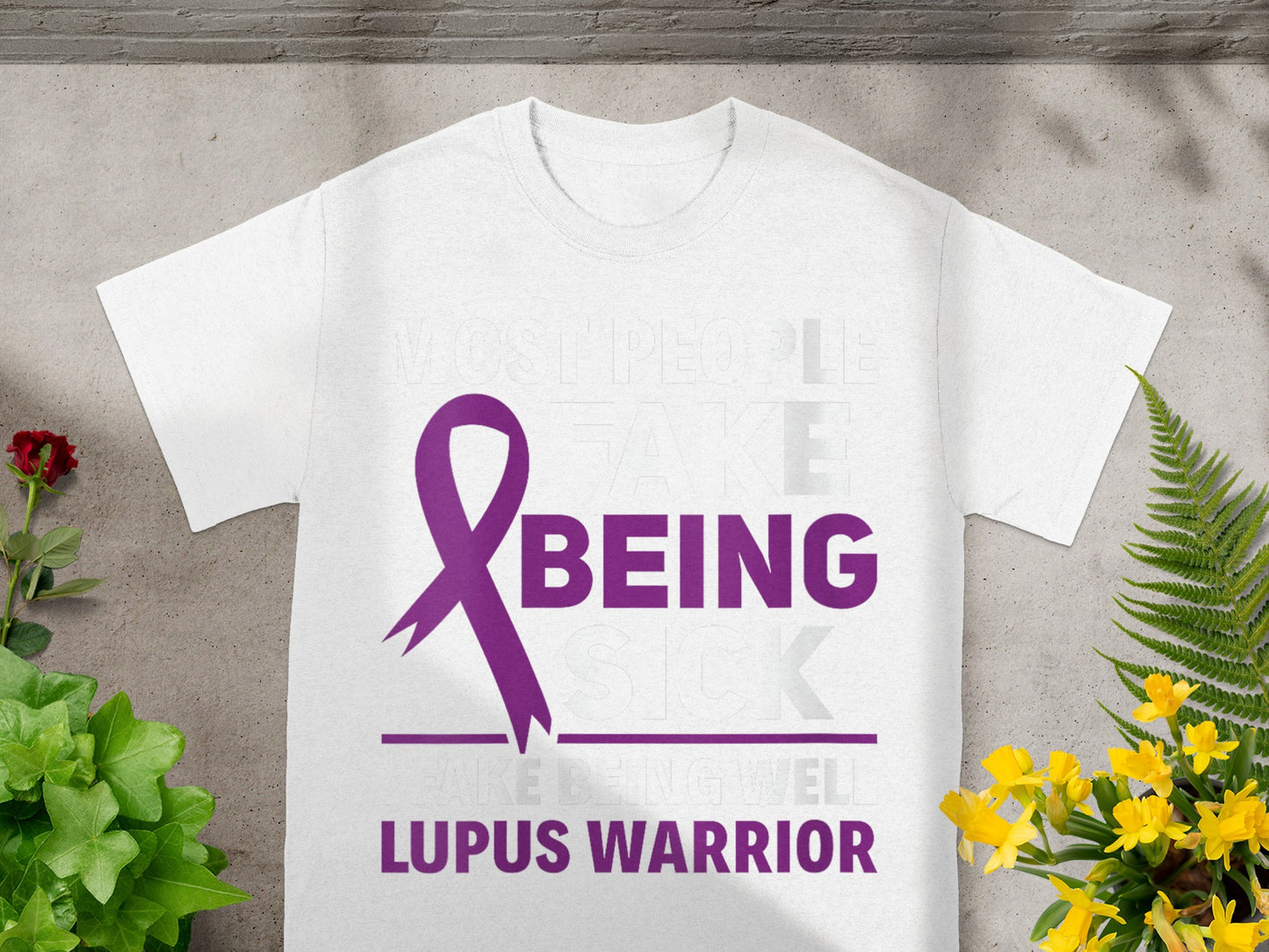 Lupus Warrior Being Sick Purple Ribbon T-shirt
