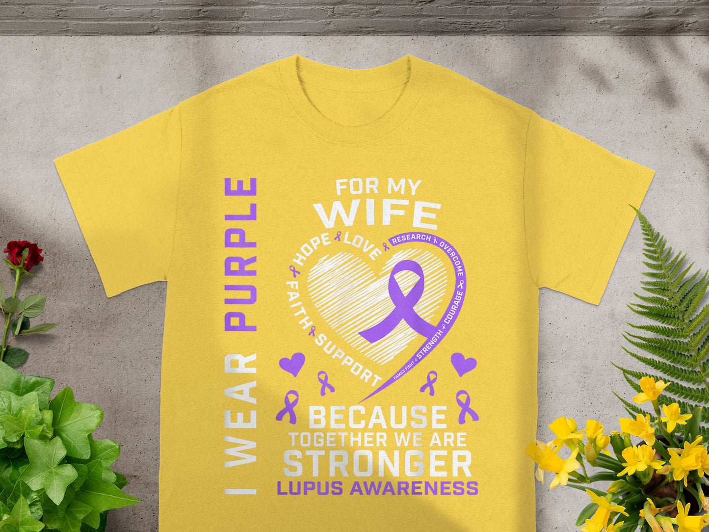 I Wear Purple For My Wife Lupus Awareness Shirt
