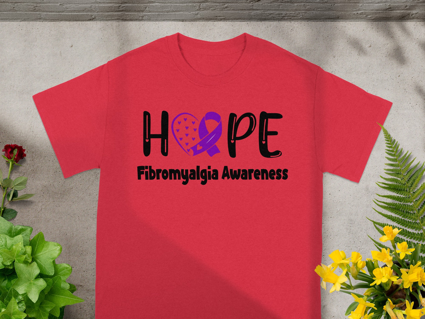 Hope Fibromyalgia Awareness T-shirt for Comfort