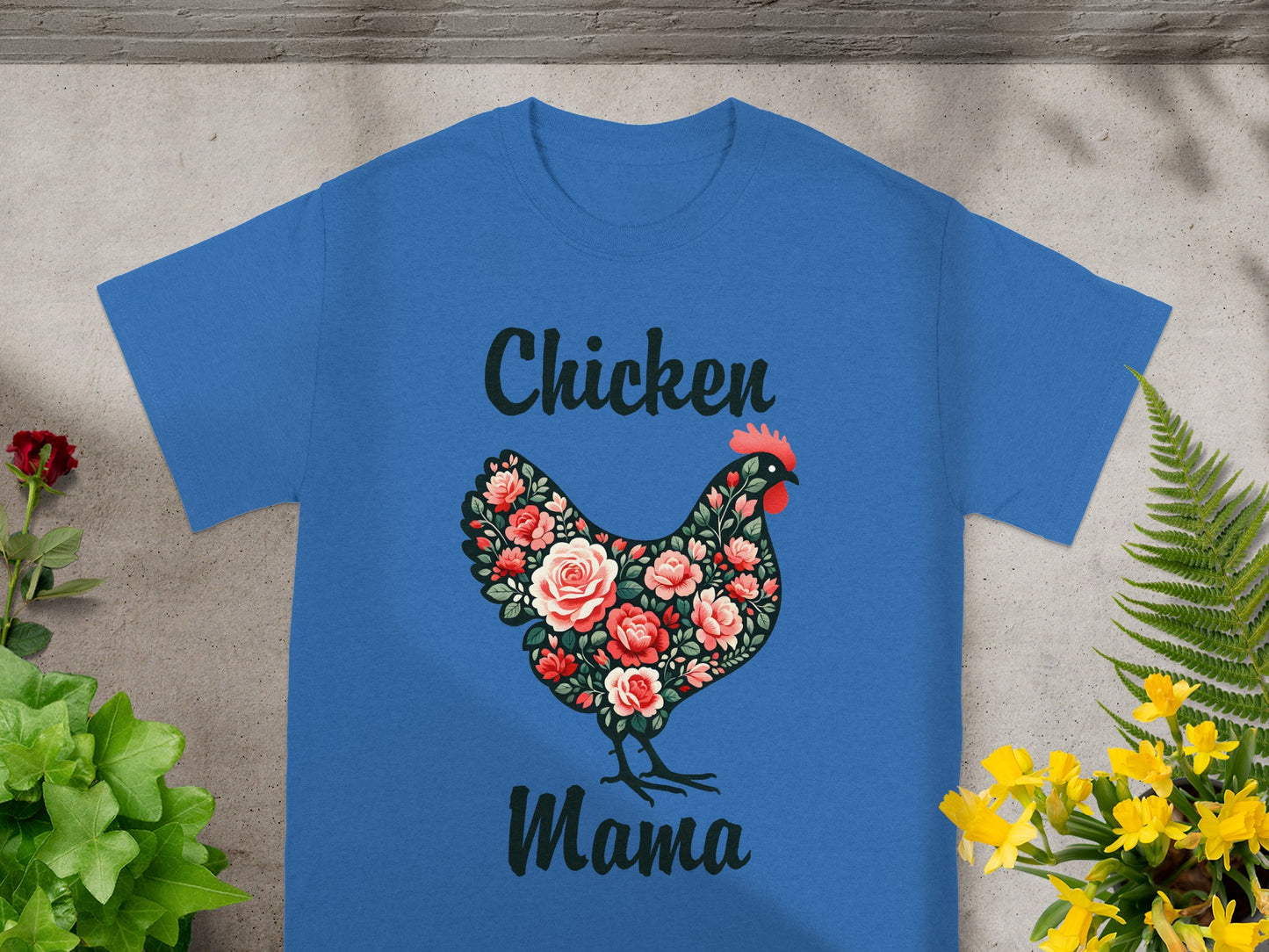 Chicken Mama Floral Tee for Poultry Enthusiasts