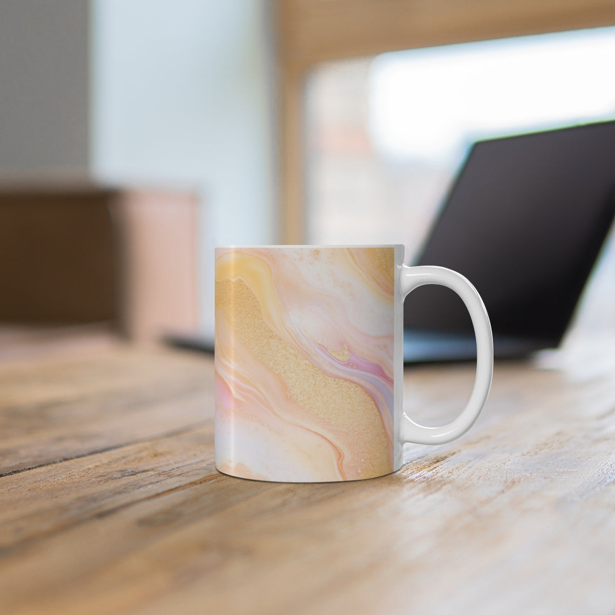 Elegant Marble Pattern Coffee Mug for Modern Homes