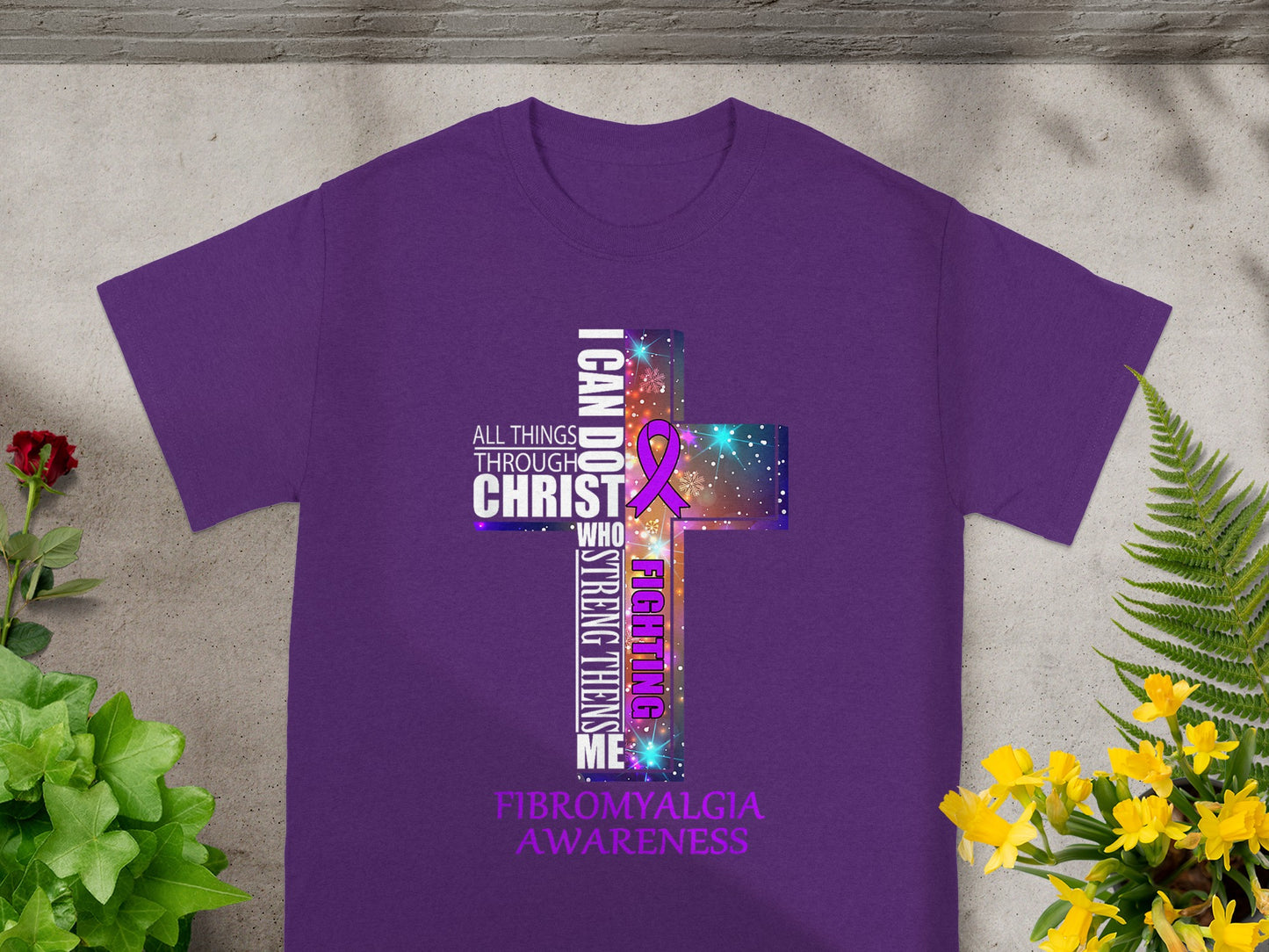 Fibromyalgia Awareness I Can Do All Things T-Shirt