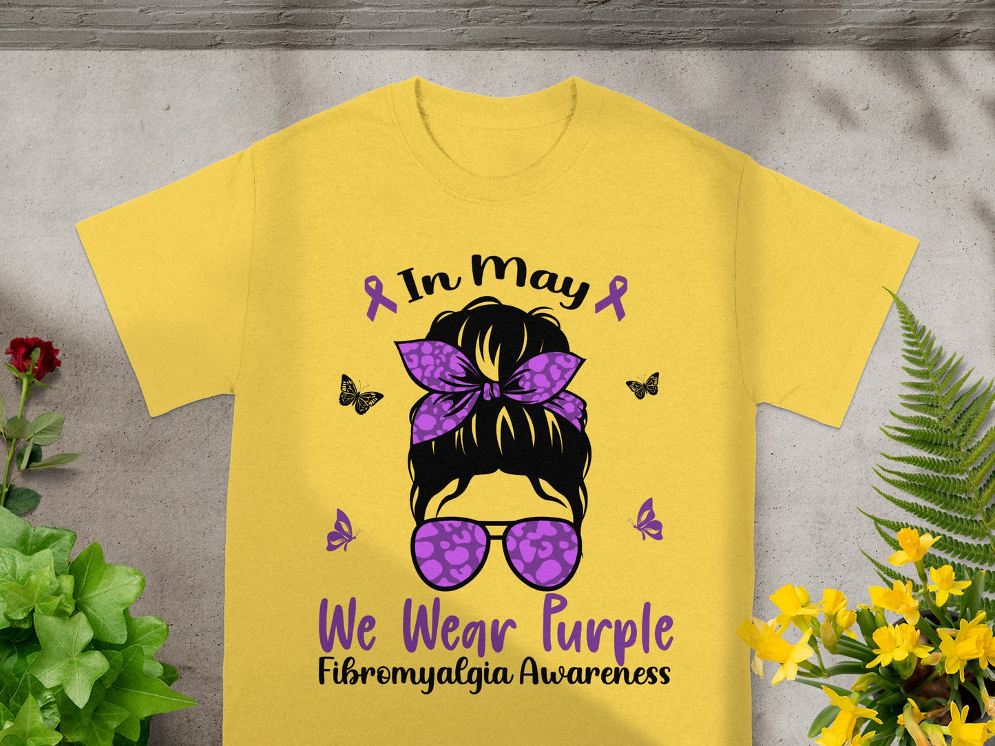 In May We Wear Purple Fibromyalgia Awareness Tee