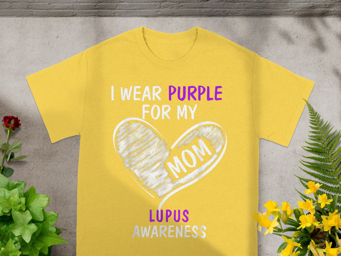 I Wear Purple For My Mom Lupus Awareness Shirt