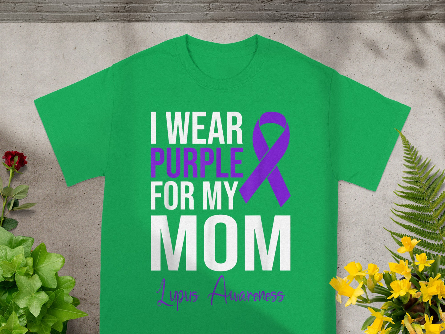I Wear Purple For My Mom Lupus Awareness Shirt