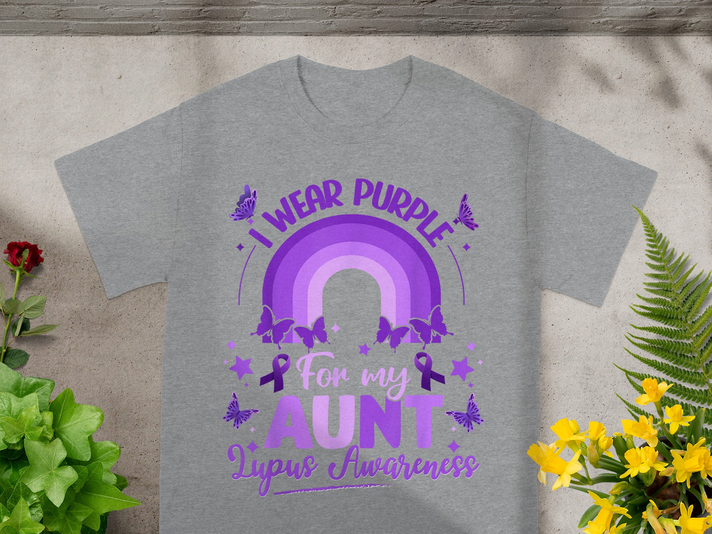 I Wear Purple For My Aunt Lupus Awareness Shirt