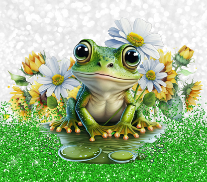 Froggy and Daisies tumbler