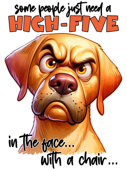 Some People Just Need a High-Five to the face with a chair angry dig