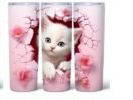 Valentine kitten pink and white