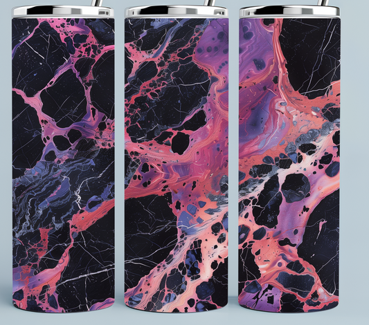 Purple, Pink, Navy tumbler design