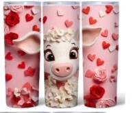 Valentine sheep hearts tumbler