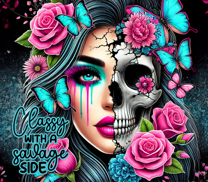 Classy With a Sassy Side skull and roses