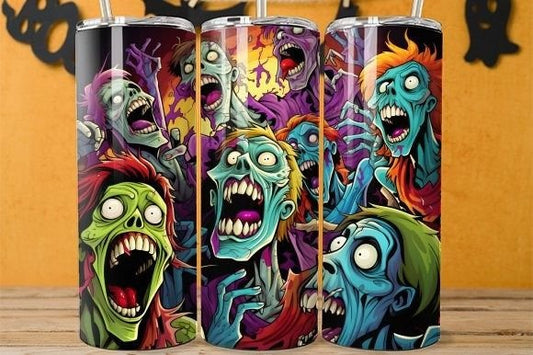 Zombie colorful tumbler